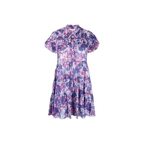 ISABEL MARANT Фиолетовый Женские Короткие Платья с Рукавами