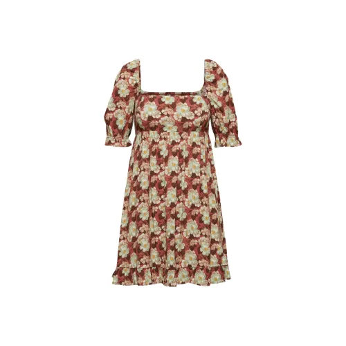 ARITZIA WILFRED Moorland Платье Короткое с короткими рукавами Женское Теплое Снежно-белый Тонкий Мятный Шепот Мятный с принтом