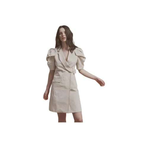 SUNDAY LIFE Короткий рукав Платье Женское Белое