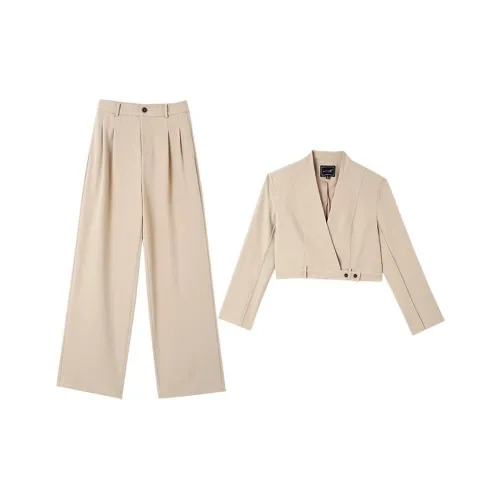 OUNIXUE Бизнес-костюм женский цвет хаки
