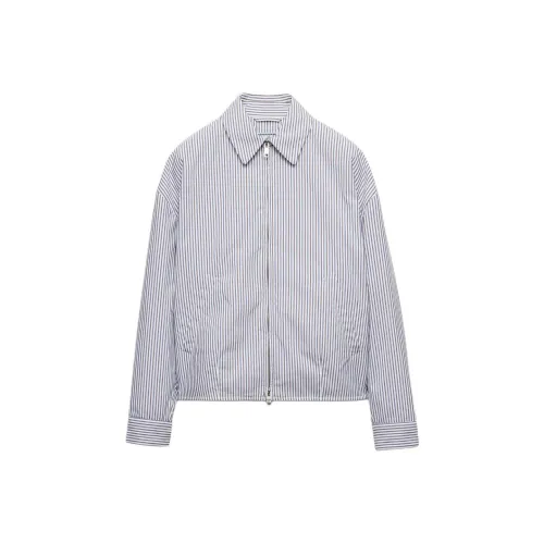 PRADA SS25 Хлопковый пуховик Женский Синий Белый