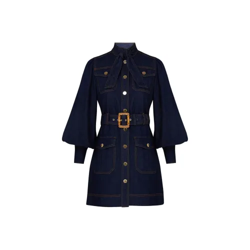 Zimmermann Женские платья с длинным рукавом, чернила