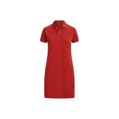 Polo Ralph Lauren Короткий рукав Платье Женское Красное
