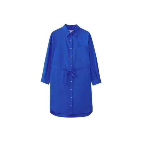 MARC OPOLO Длинное платье с длинными рукавами женское королевский синий