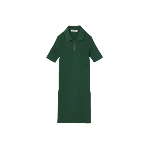 LACOSTE Короткий рукав Платье Женское Зеленое