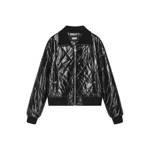 DKNY FW24 Хлопковый пуховик женский черный