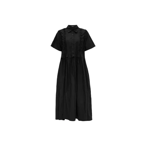 LUYUSHANYU Black Женские Короткие Платья с Рукавами