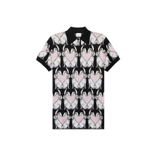 Burberry SS23 The Year of the Rabbit Черное Женское Короткое Платье с Рукавами