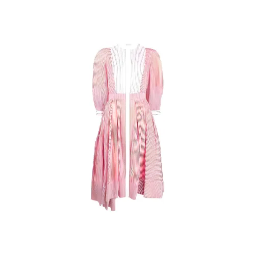 Alexander McQueen Розовые Женские Длинные Платья с Рукавами