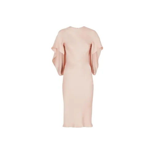 FENDI Короткий рукав Платье Женское Розовое шампанское