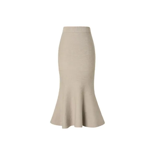 TAMMY TANGS KNIT Длинная Юбка Женская Овсяный