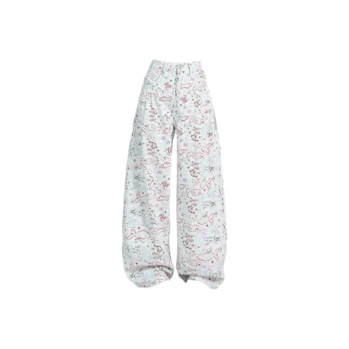 QIAOMONVHAI Повседневные брюки Женские Белые