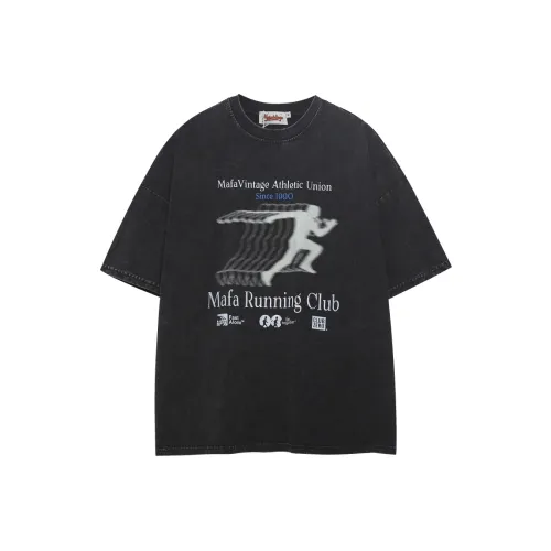 WAYHWEI Промытый черный Женские футболки