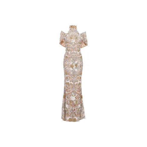 ELIE SAAB Белое Женское Короткое Платье с Рукавами