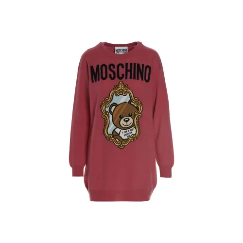 MOSCHINO Фуксия Женские Длинные Платья с Рукавами