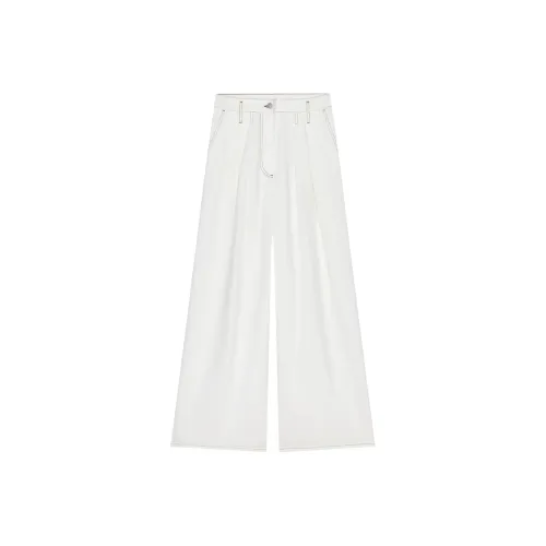 DRIES VAN NOTEN Белые Женские Повседневные Брюки