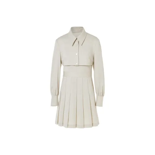 LOFT SHINE SS22 Плиссированная юбка Платье Абрикос