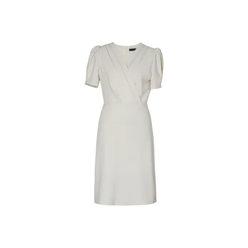 ROEYSHOUSE Короткое платье с короткими рукавами женское цвет экрю