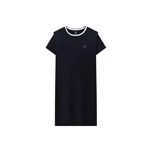 KSWISS Короткое платье с короткими рукавами женское темно-индиго