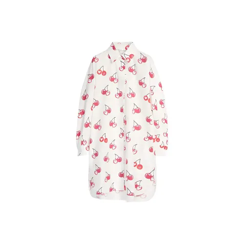 MaxMara Длинное платье с длинными рукавами женское белое