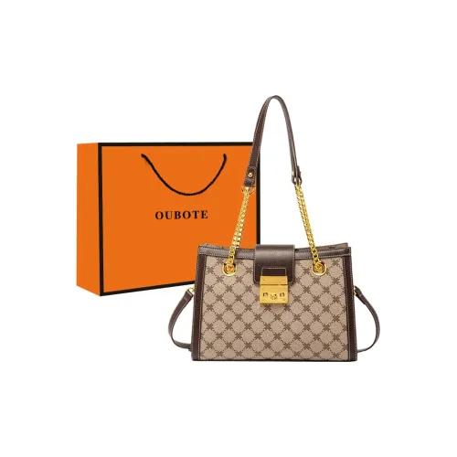 OUBOTE PVC Тоут Сумки через плечо Сумка на плечо Женская Кофейного цвета