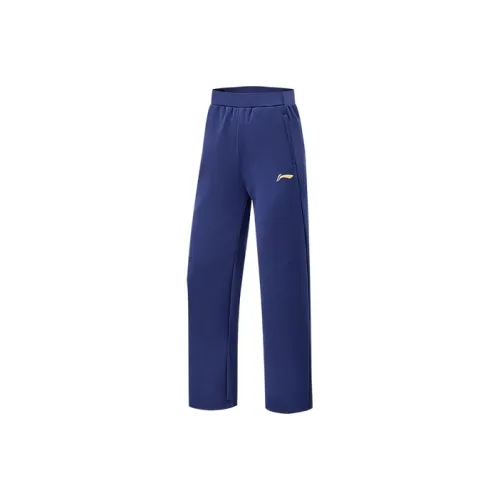 LINING Table Tennis Series Вязаные тренировочные брюки женские синие