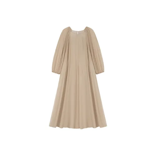 THE SEA LIFE SS24 Длинное платье с длинными рукавами женское чайный коричневый