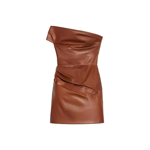 CELINE Коричневый Женские Короткие Платья с Рукавами
