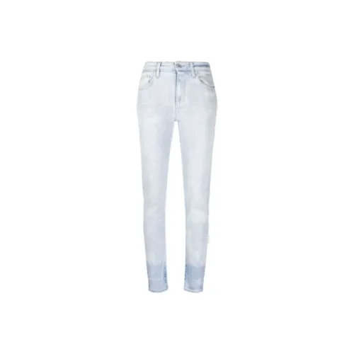 Off Белый FW21 Синий Женские Джинсы