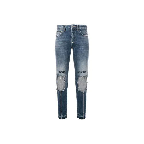 PHILIPP PLEIN Синие Женские Джинсы
