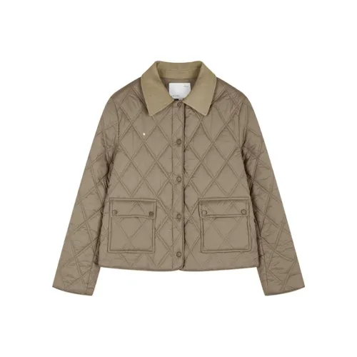 IHIMI Хлопковый пуховик женский цвет желудь серо-коричневый