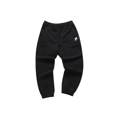 FILA FUSION Вязаные тренировочные брюки женские глубокий черный