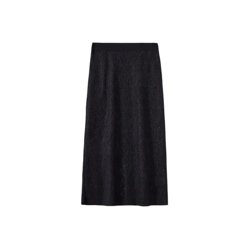 Vidolas KNIT Длинная Юбка Женская Mandrake Черная