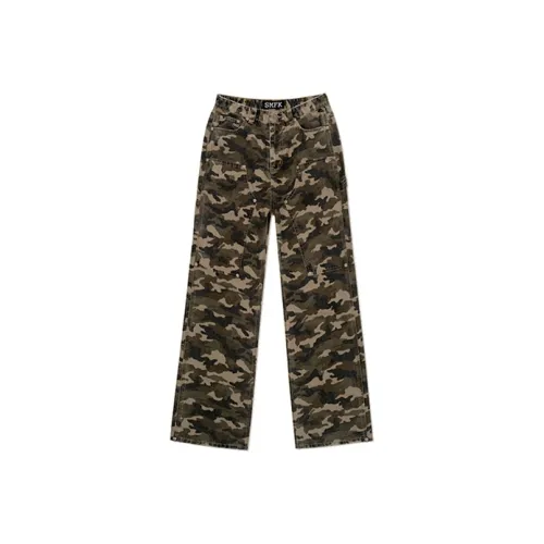 SMFK Wild World Wild World Series Карго Брюки Женские Камуфляж Зеленый