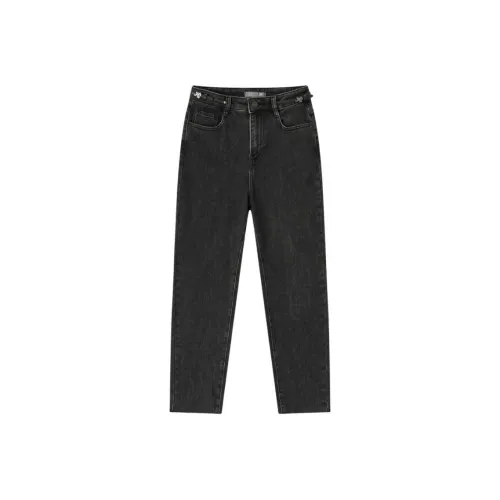 EICHITOO Черные Женские Джинсы