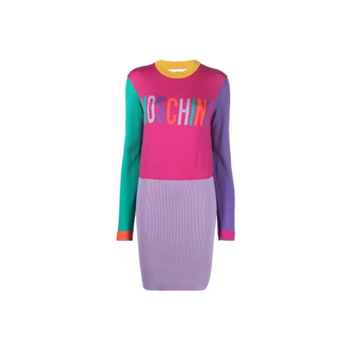 MOSCHINO Многоцветные Женские Длинные Платья с Рукавами