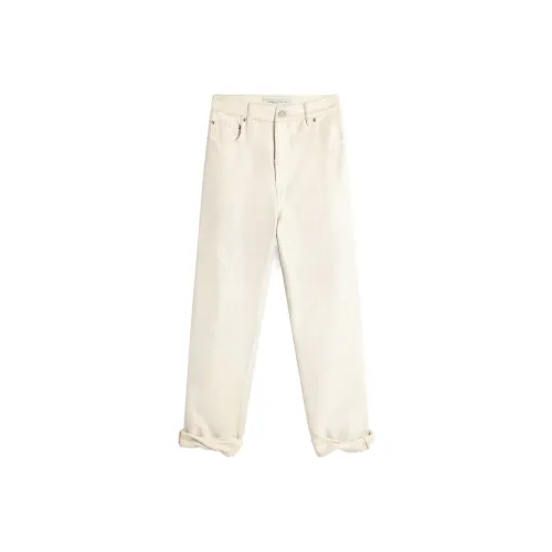Golden Goose Золотой Белый Женские Джинсы