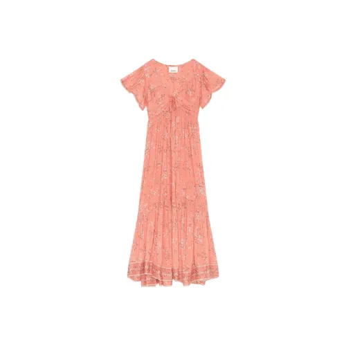 ISABEL MARANT Розовые Женские Короткие Платья с Рукавами