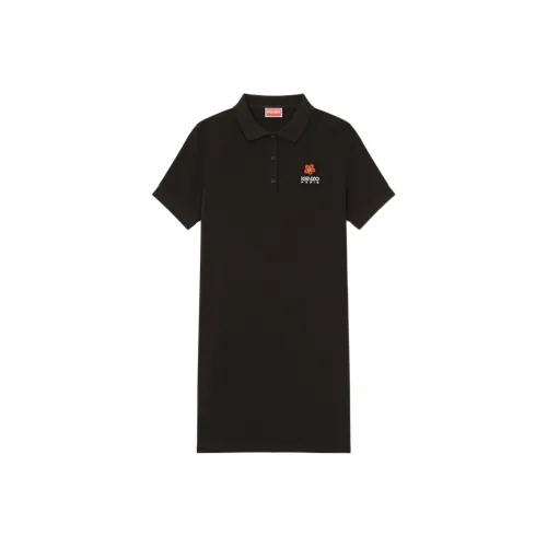 Kenzo X Nigo FW22 Black Женские Короткие Платья с Рукавами
