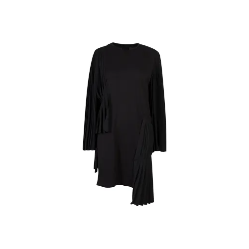 MM6 Maison Margiela Черное Женское Длинное Платье с Рукавами