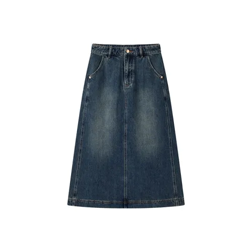 PEACEBIRD Деним Длинный Юбка Женские