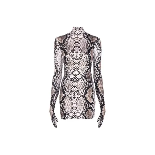 Vetements Многоцветные Женские Длинные Платья с Рукавами