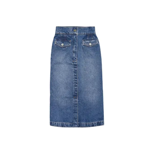 Рамка SS24 Denim Long Skirt Women's Blue