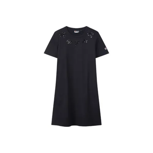 FILA Легендарный синий Женские Платья с коротким рукавом