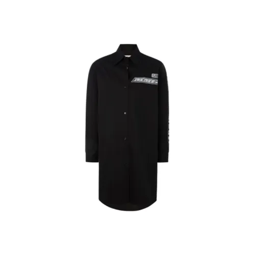 MM6 MAISON MARGIELA Длинное платье с длинными рукавами женское черное