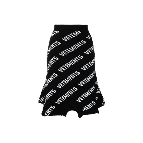 Vetements Черные Женские Вязаные Длинные Юбки