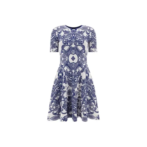 ETRO Blue Женские Короткие Платья с Рукавами