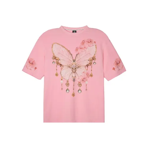 TCH Короткий рукав Платье Женское Розовое