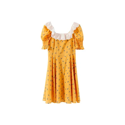 YUMOMO STAR Платье Ярко-оранжевый Желтый