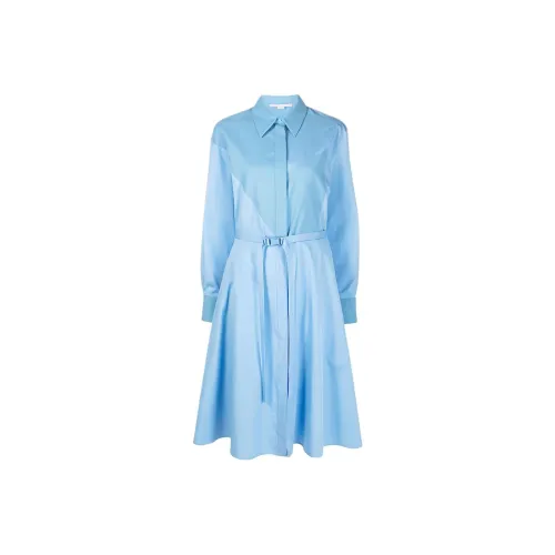 STELLA MCCARTNEY Blue Женские Длинные Платья с Рукавами